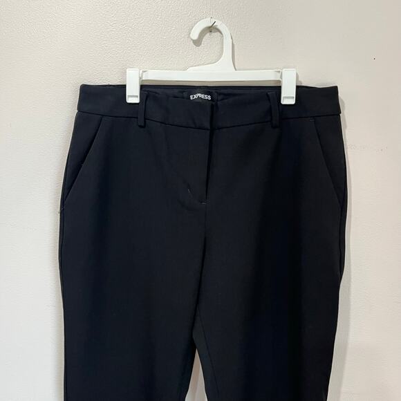Express Columnist Ankle Pants Mid Rise Black Size 8L Career Work Stretch - Picture 4 of 9